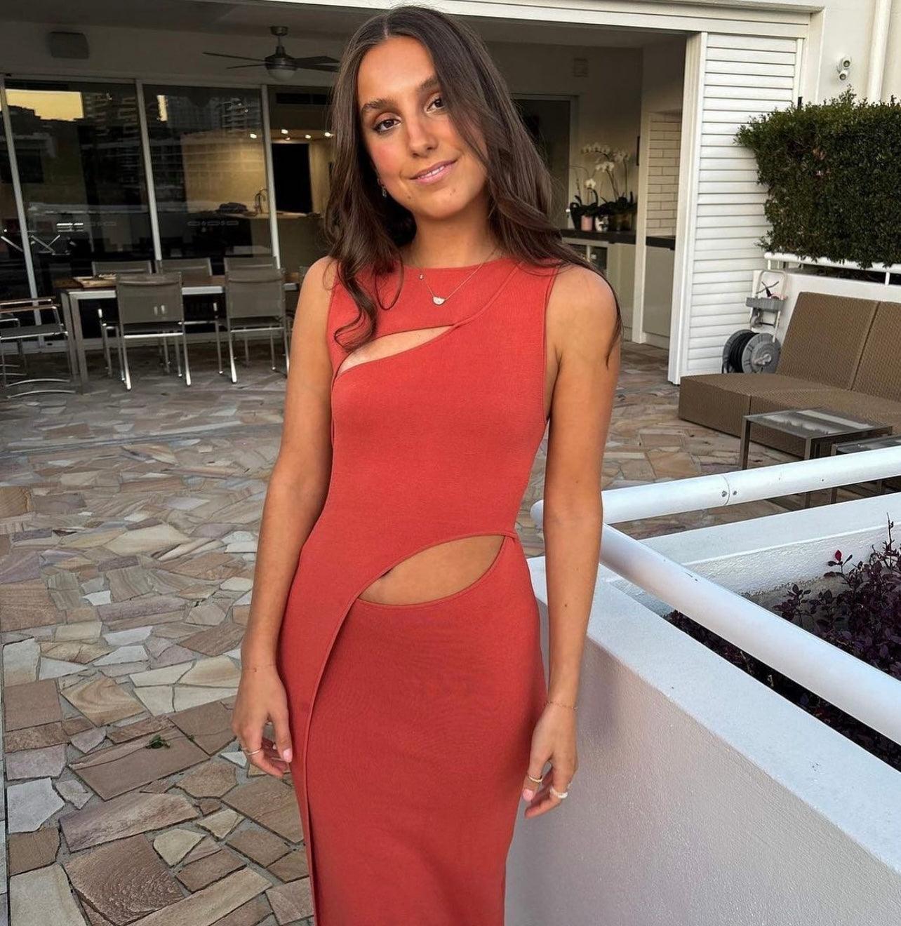 Sir Nadja Cut Out Dress, Dress Hire, Dress Hire near me, Dress Hire Brisbane, The Volte, All The Dresses, Dress Hire Sydney, Dress Hire Adelaide, Dress Hire Perth, Designer Dress, Black Dress, Pink Dress, Red Dress, White Dress, Formal Dress Hire, Wedding Guest Dresses, Birthday Dress Hire